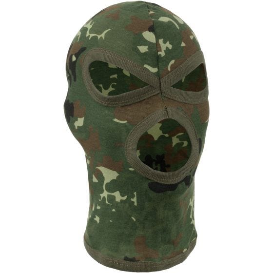 MFH Balaklava med 3 Hål Lätt Bomull - Flecktarn