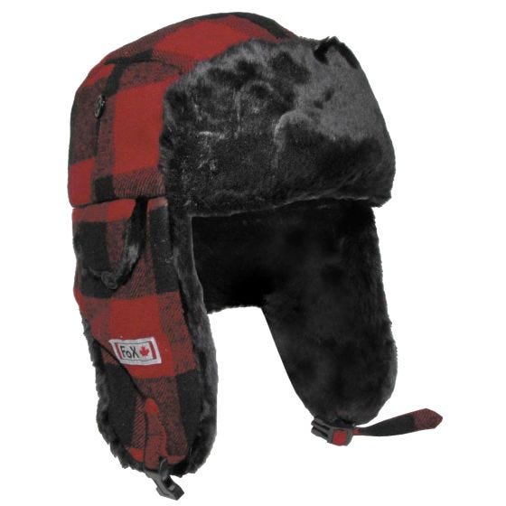 Fox Outdoor Lumberjack Pälshatt - Röd/Svart