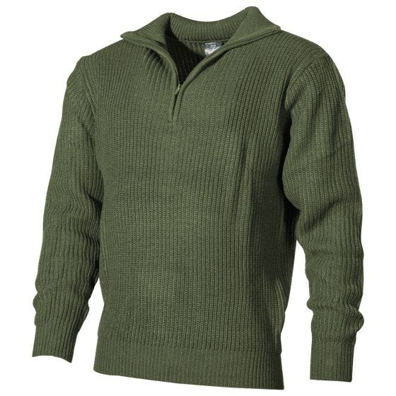 MFH Navy Sweater Akryl - OD Grön