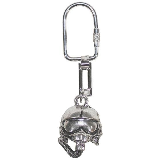 MFH Pilot Helmet Nyckelring - Silver