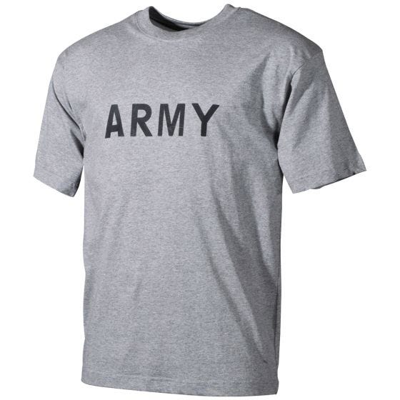 MFH T-shirt med Armétryck - Grå