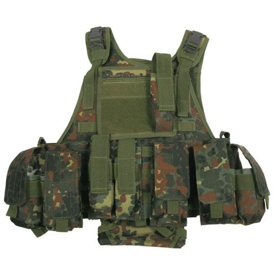 MFH Ranger MOLLE Taktisk Väst - Flecktarn