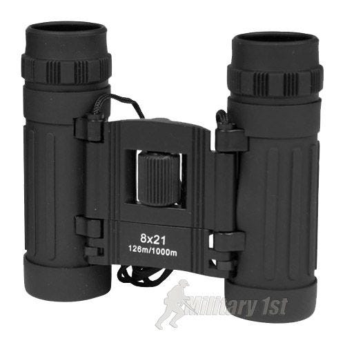Mil-Tec Hopfällbar Kikare 8x21 - Svart