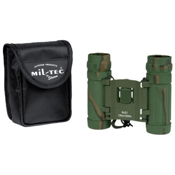 Mil-Tec Hopfällbar Kikare 8x21 - Kamouflage