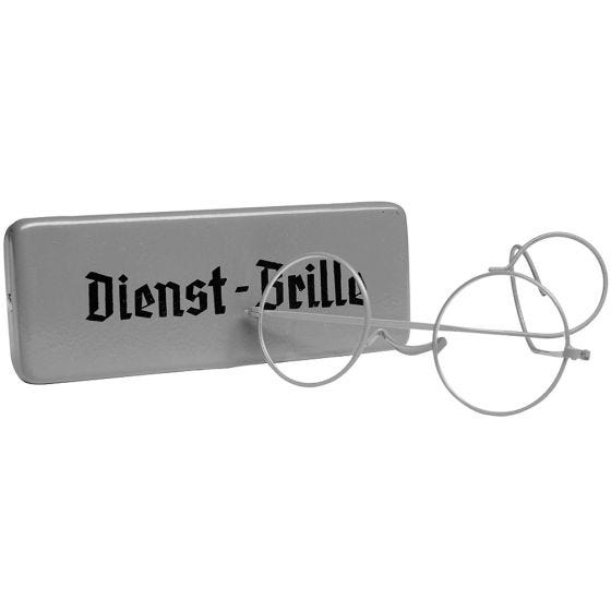 Mil-Tec Dienst-Brille Glasögon med Metallfodral