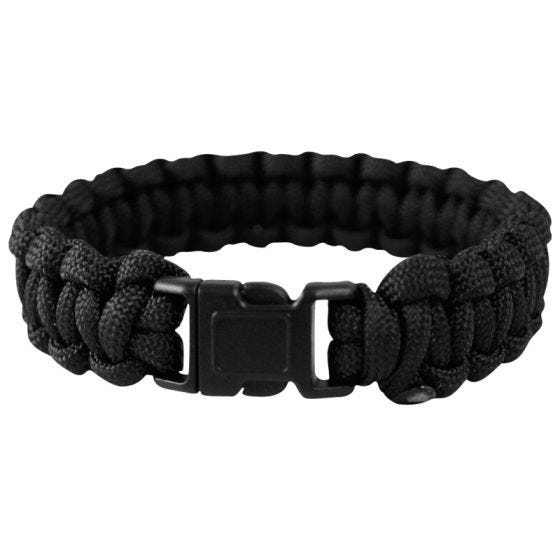 Mil-Tec Handledsband 22 mm Fallskärmslina - Svart