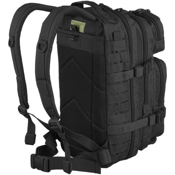 Mil-Tec US Liten Attackpack Laserskuren - Svart