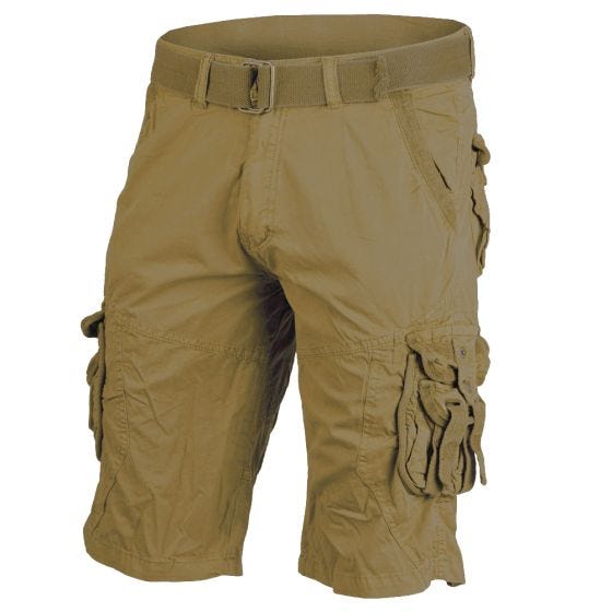 Mil-Tec Vintage Survival Shorts - Förtvättad Coyote