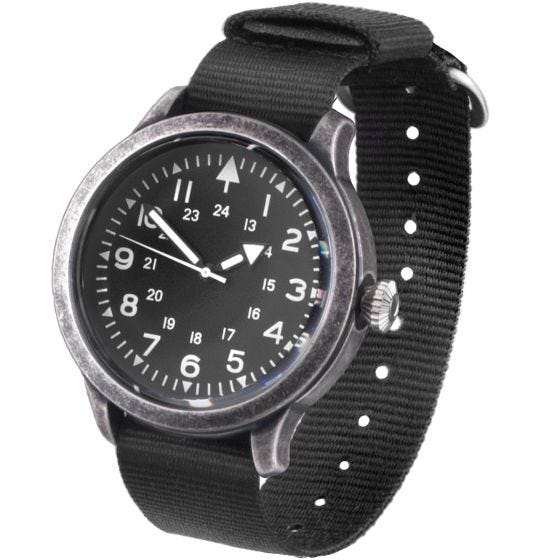 Mil-Tec British Style Arméklocka Rostfritt Stål
