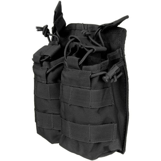 Mil-Tec Open Top Double Mag Pouch Black