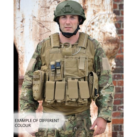 Mil-Tec M.Release MOLLE Stridsväst - Oliv