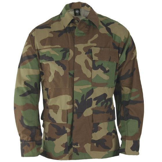 Propper BDU Uniformsrock Poly-bomull Ripstop Woodland