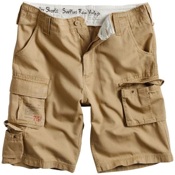 Surplus Trooper Shorts - Beige Tvättad