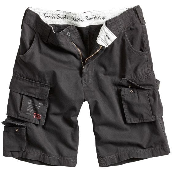 Surplus Trooper Shorts - Svart Tvättad