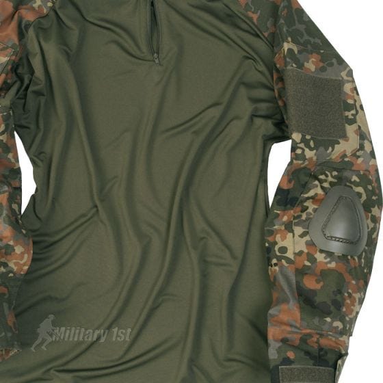 Mil-Tec Warrior Skjorta med Armbågsdynor - Flecktarn