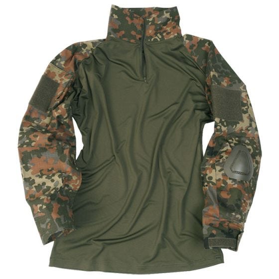 Mil-Tec Warrior Skjorta med Armbågsdynor - Flecktarn