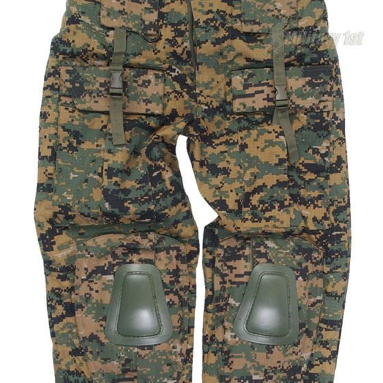 Mil-Tec Warrior Byxor med Knäskydd - Digital Woodland