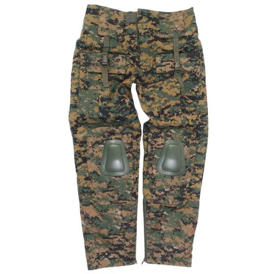 Mil-Tec Warrior Byxor med Knäskydd - Digital Woodland